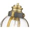 Z-Lite Burren 1 Light Mini Pendant, Bronze + Brass And Clear Seedy 337MP-BRZ+HB - alternate 3